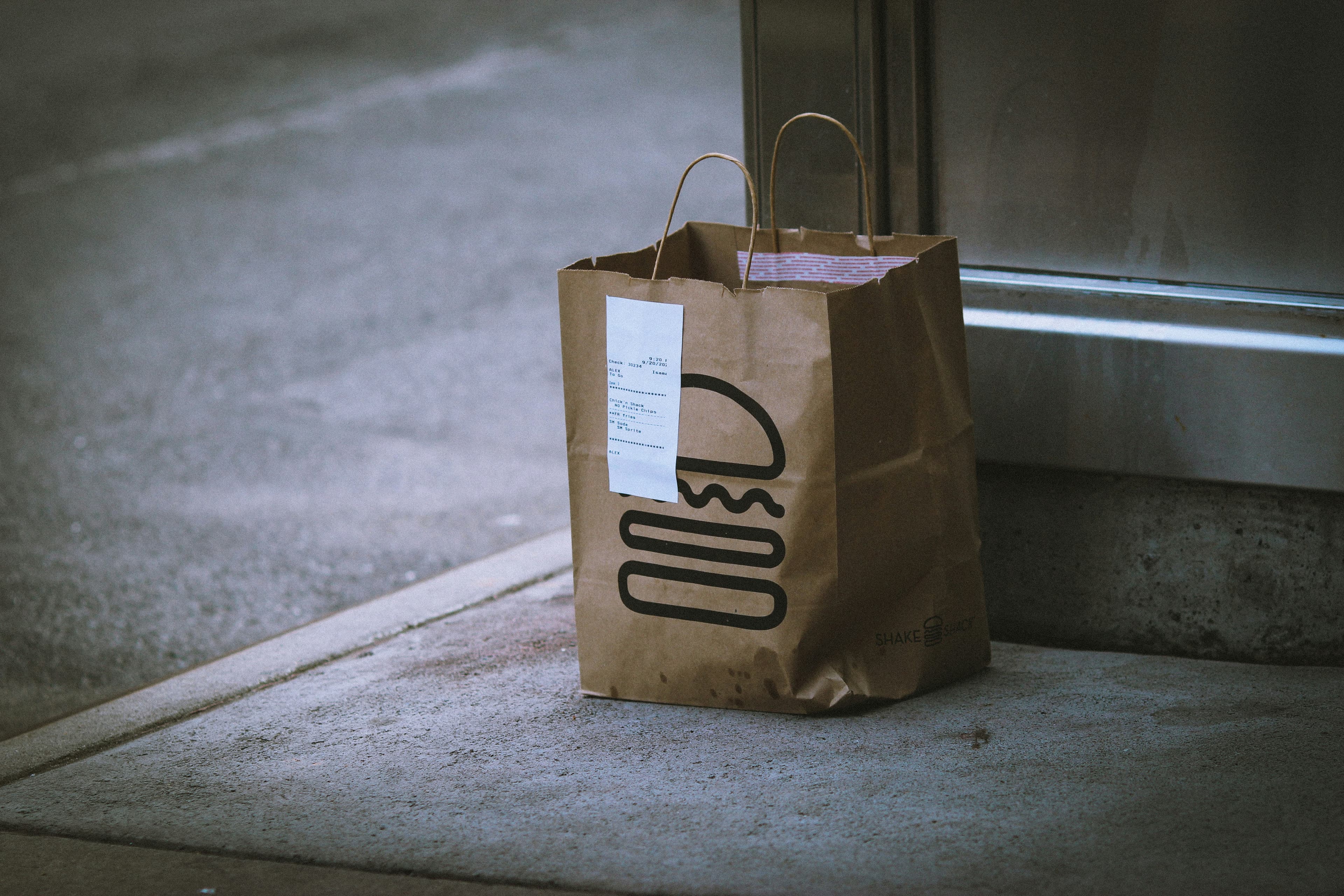 Takeaway order ready for pickup
